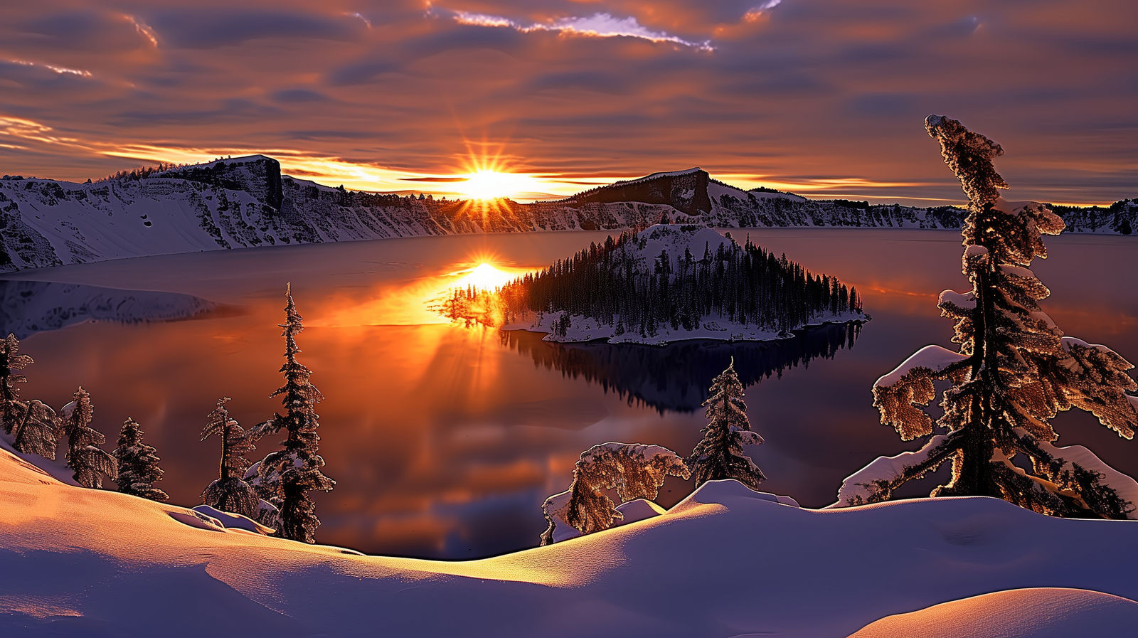 Crater Lake, Oregon (Midjourney/Coherent)