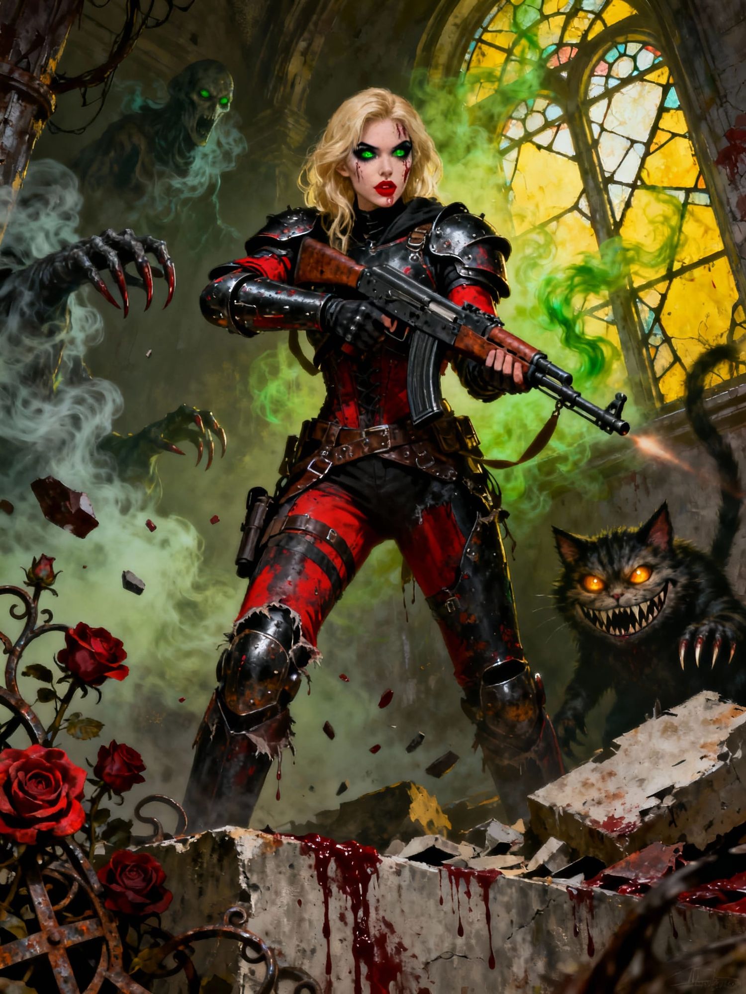 Post apocalyptic Alice in a Gothic Wonderland