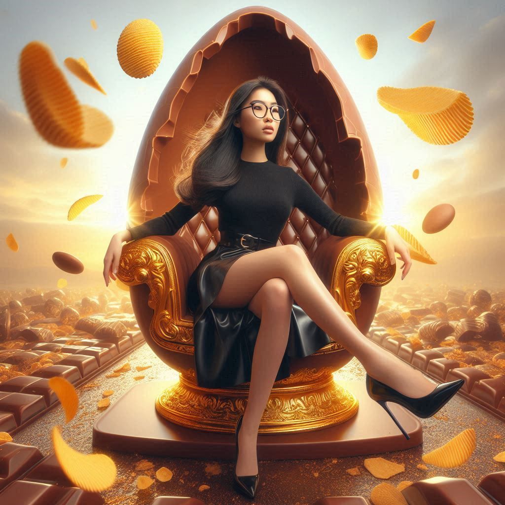 Chocolate egg throne
