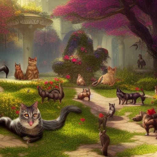 Garden of cats