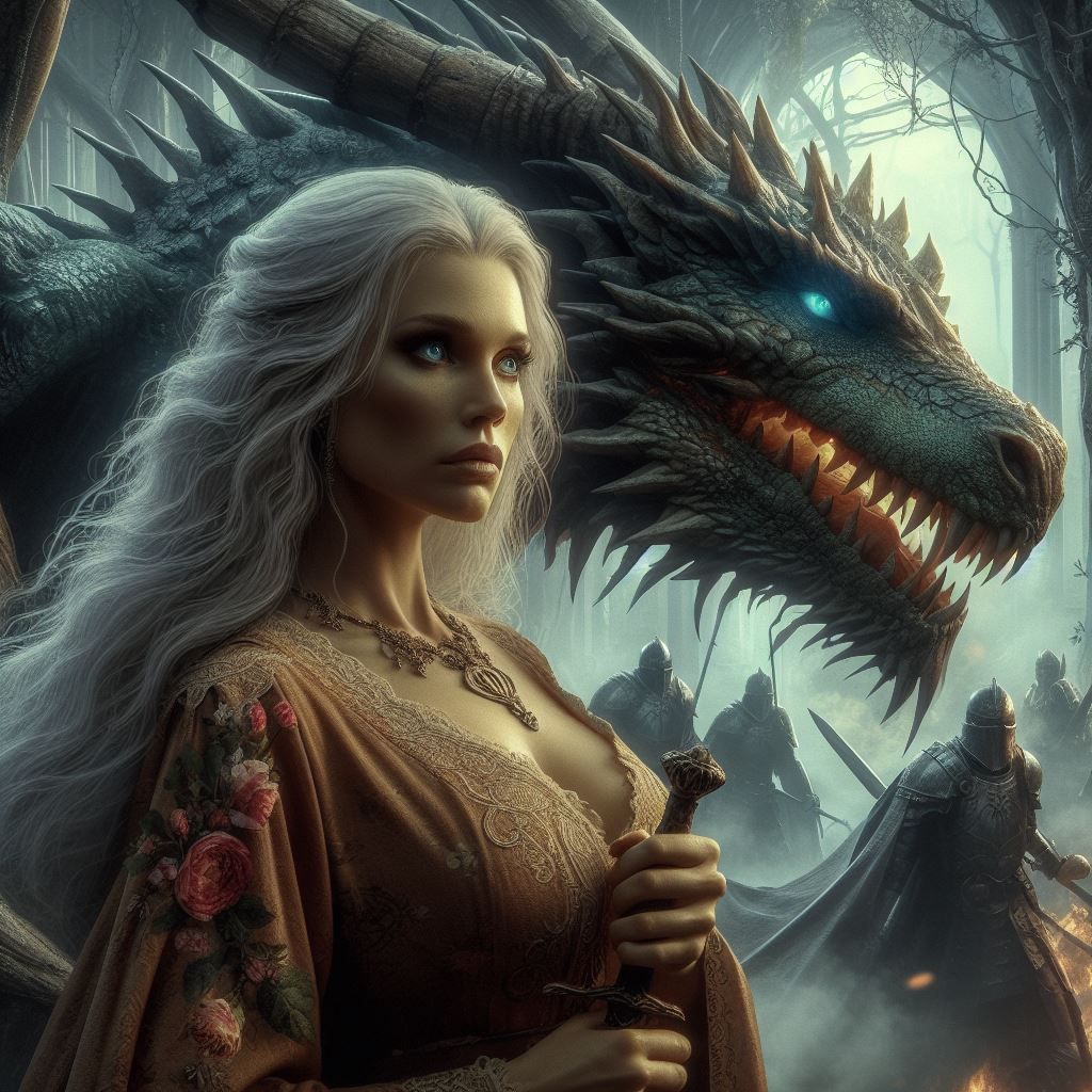 Woman  and Dragon