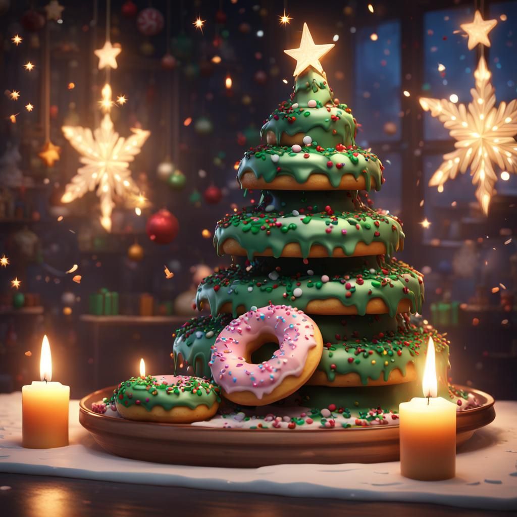 Donut over Christmas