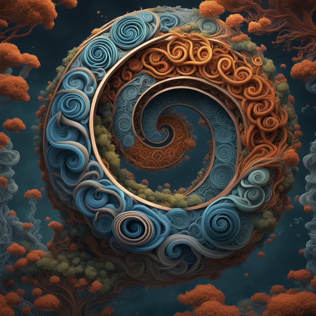 Zen tangle spiral