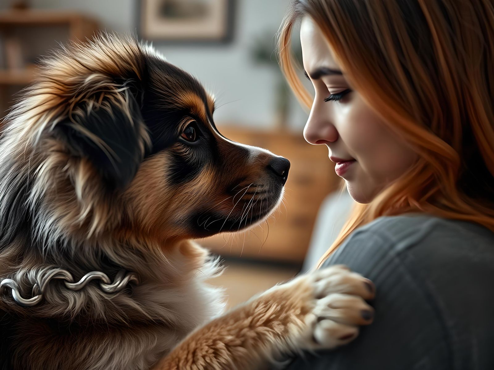 Unconditional love of a pet, emphasizing emotional bonding and support  by @Lolof