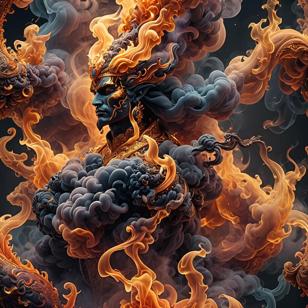 Smoke Djinn  by @Sherkhal