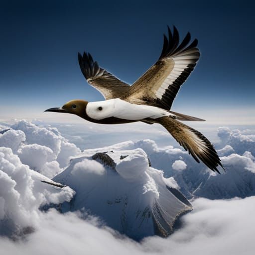 a drone made out of a taxidermied bird, color photograph