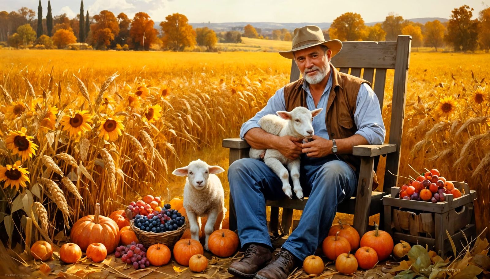 Fruits of a bountiful harvest!🌻🍇🫐🍒🍅🥜🌰🧺🪻  by @Hugo Raul