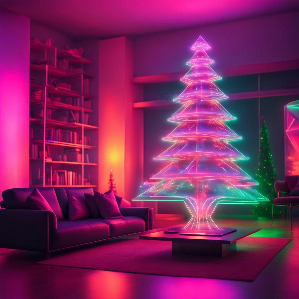 holographic tree  by @melesy