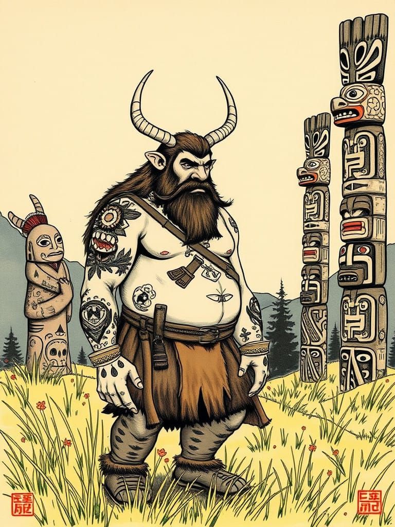Ancient Tauren Warrior in Dawn's Light