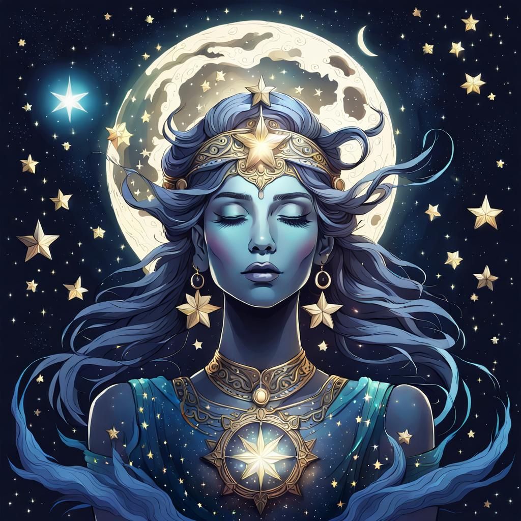 Goddess of the moon - AI Generated Artwork - NightCafe Creator