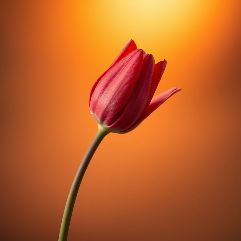 A red tulip bud