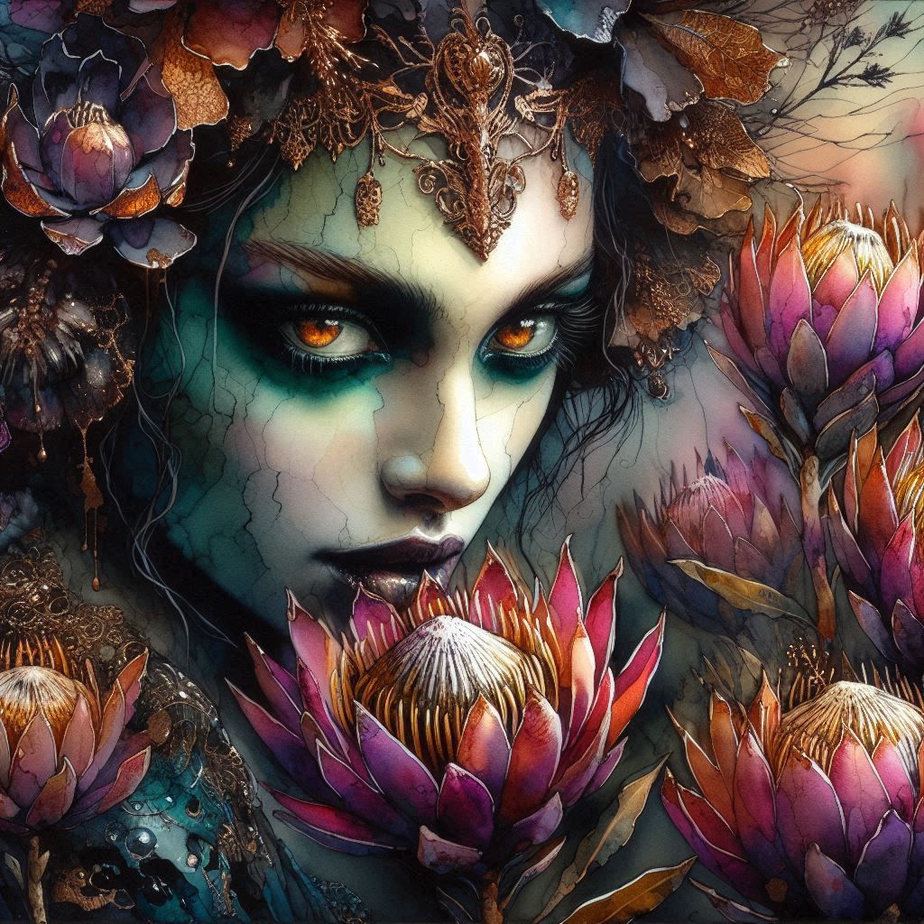 Protea Priestess  by @LaRiviere