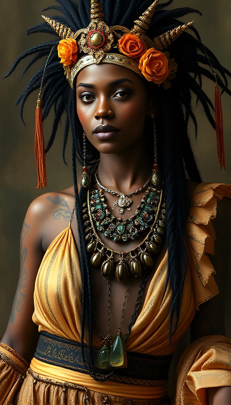 A voodoo priestess.