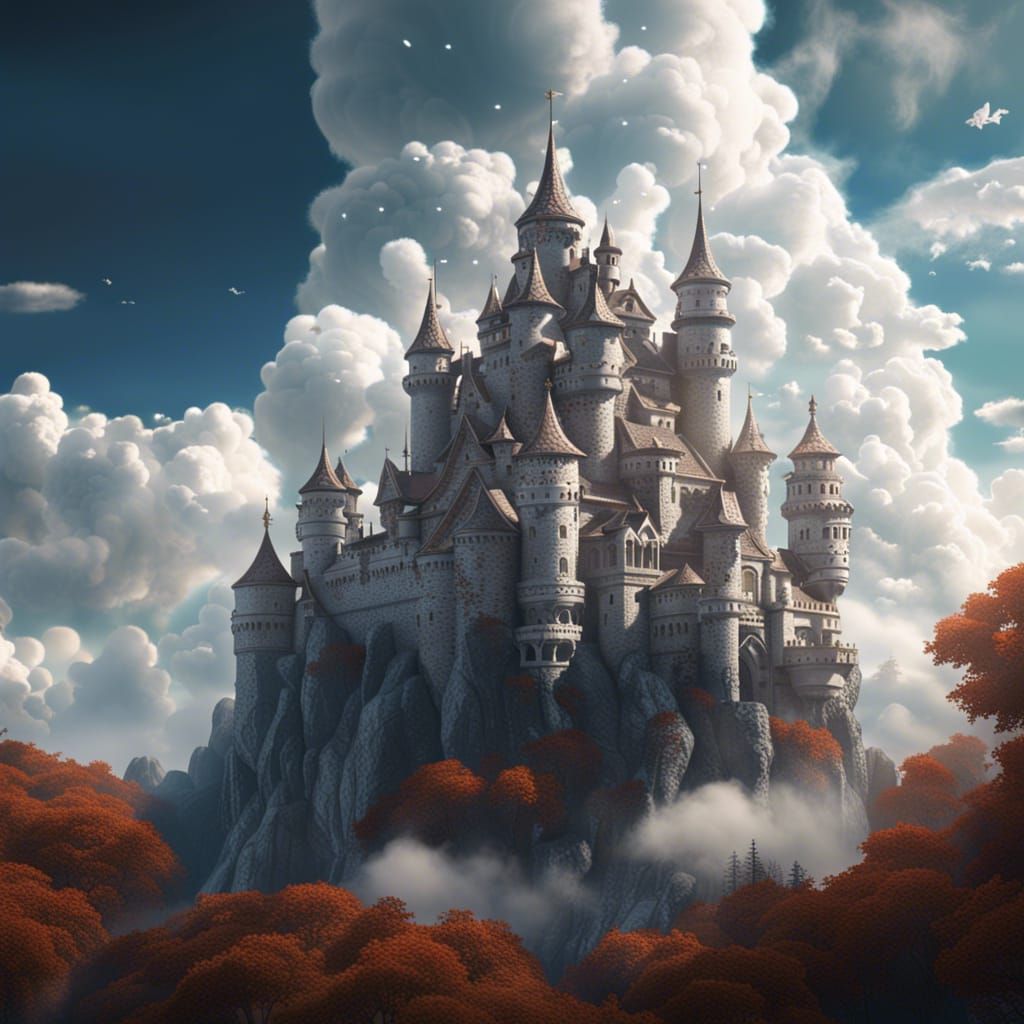 A castle in the clouds - AI Generated Artwork - NightCafe Creator