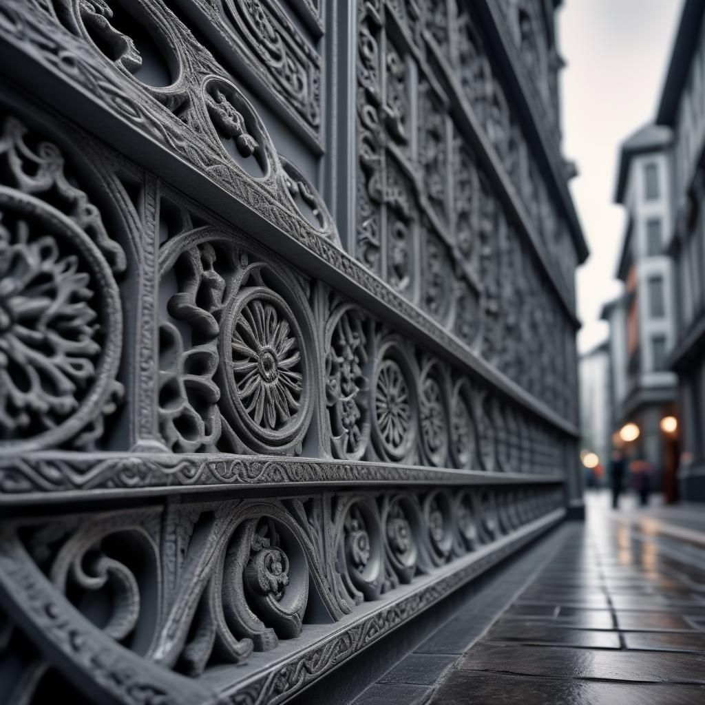 Hyperrealistic Gray Intricate Details in HDR