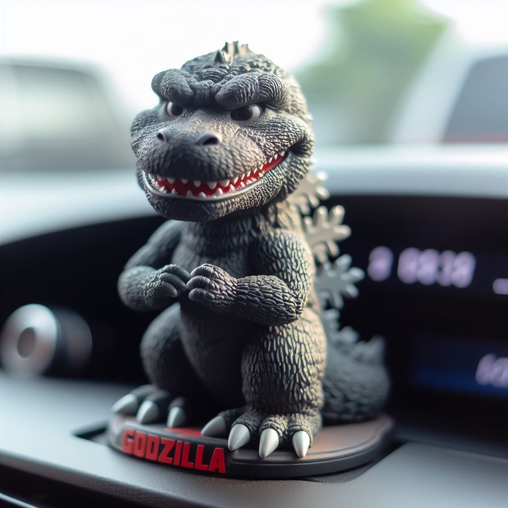 Who needs horse power when you have Godzilla on your dash..