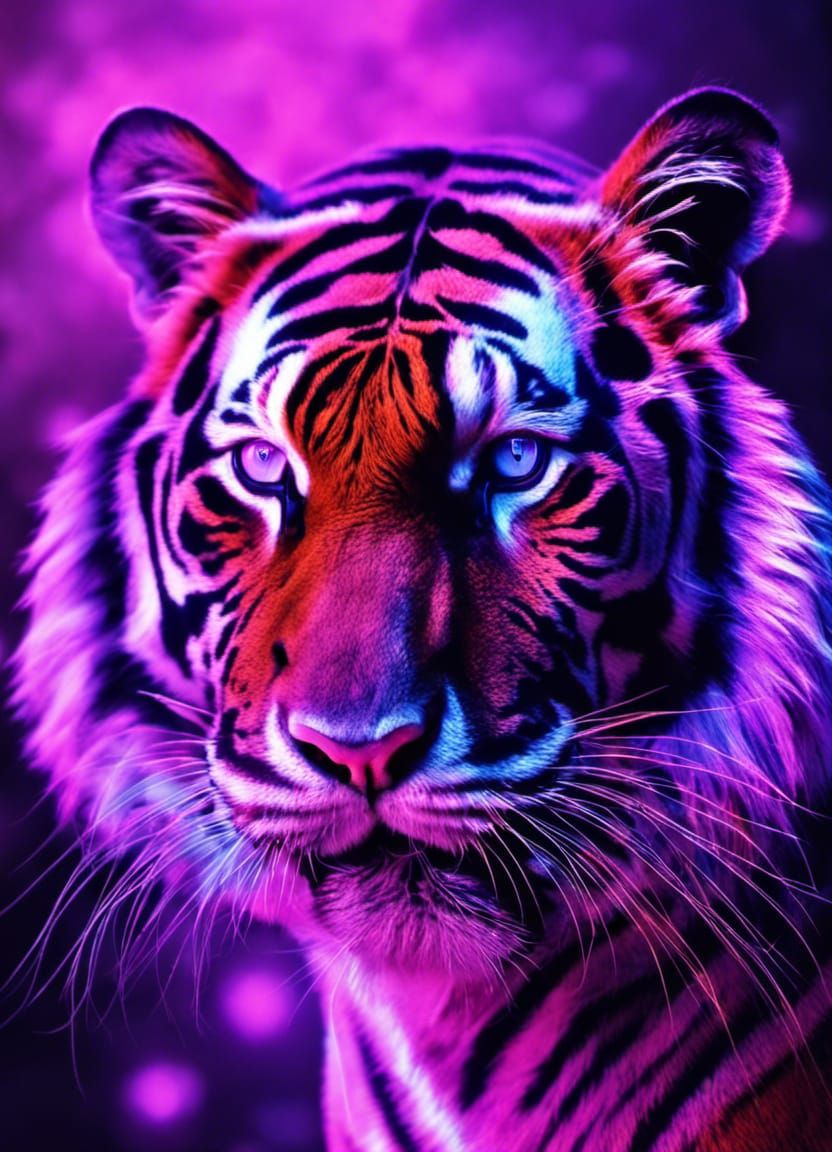 Black Light Kitties (tiger variant) - AI Generated Artwork - NightCafe ...