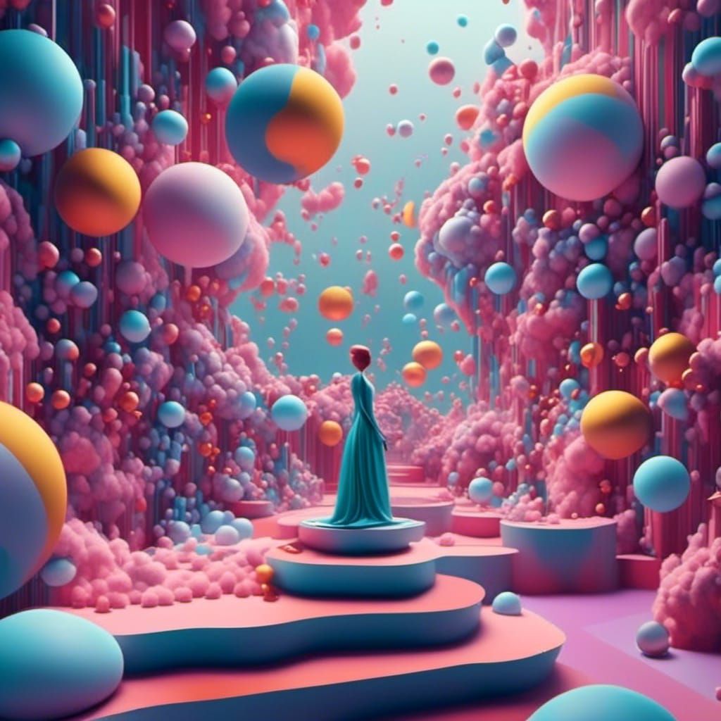 <lora:Surreal:1.0> A surreal environment with floating cubes...