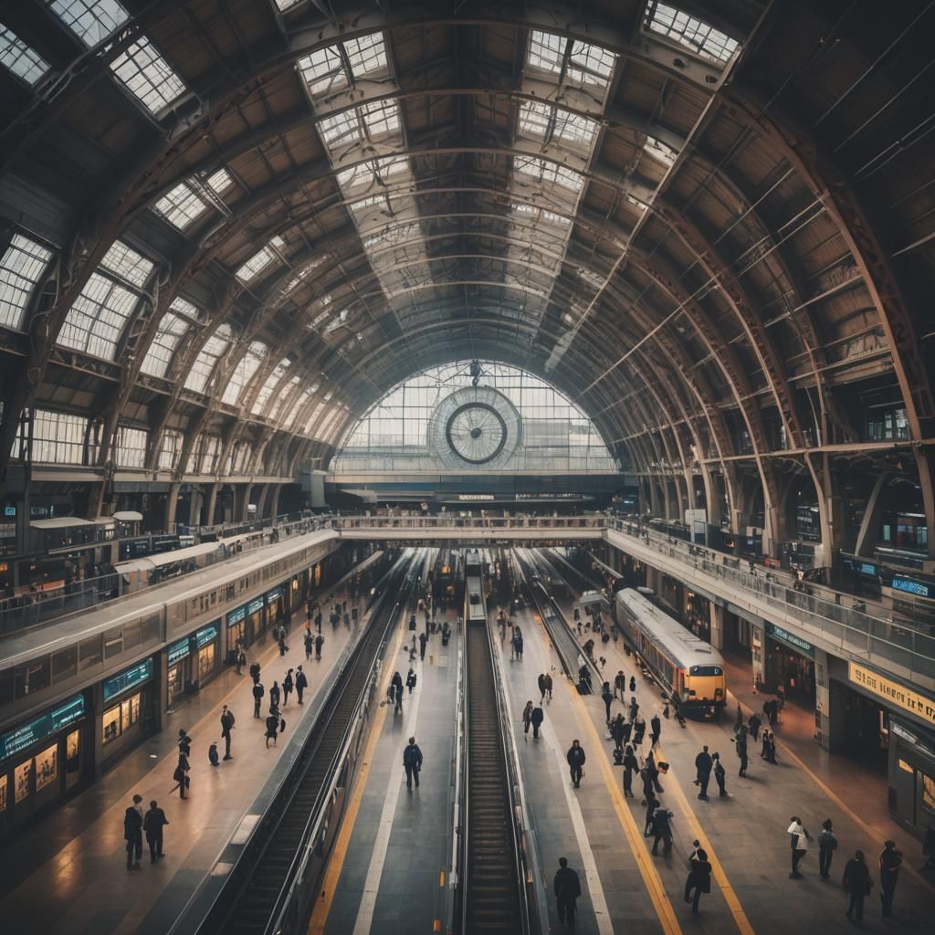 An innovative building which connects four train stations, C...