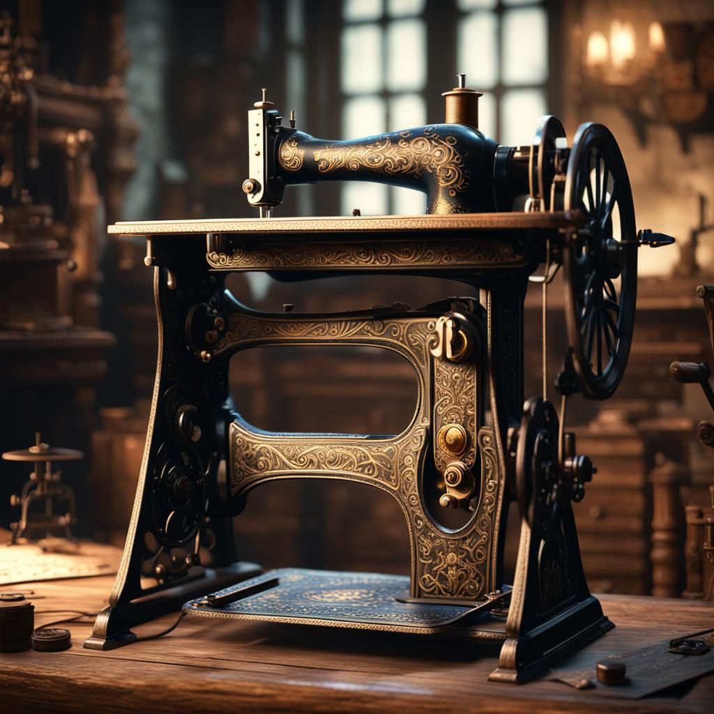 Old style sewing machine from early 1900s   by @TRJ
