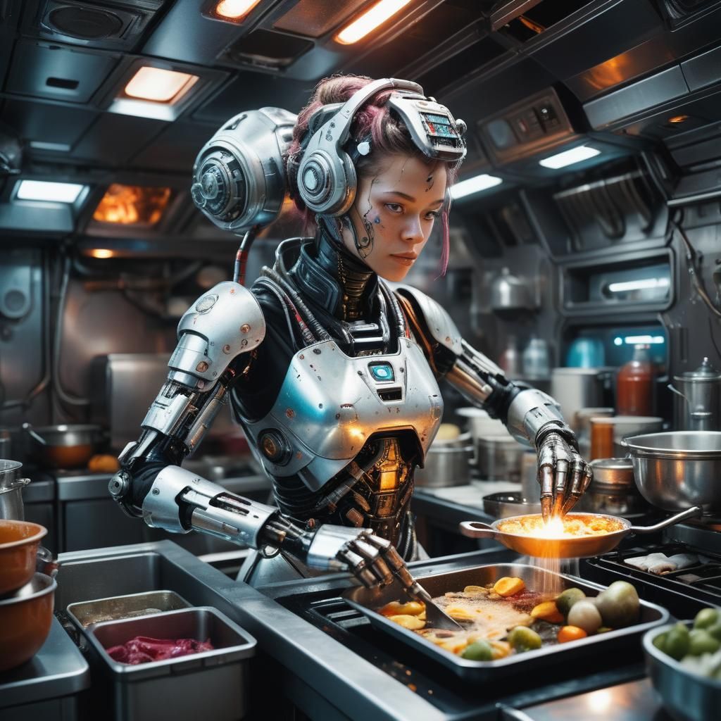 Cyborg cook  by @Je Ne Regrette Rien