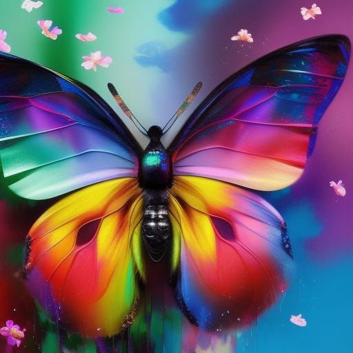 South American Spray-Paint Butterfly - AI Generated Artwork - NightCafe ...