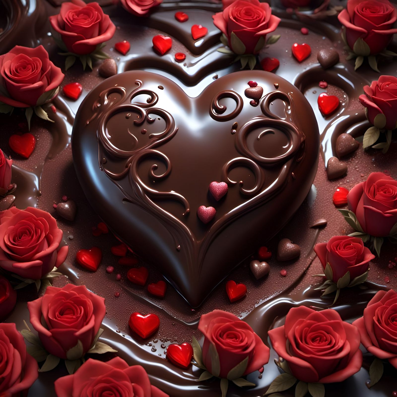 Sweet Chocolate Heart  by @Ria Hagane