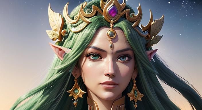 Capture a stunning and highly-detailed portrait of Lady Palu...