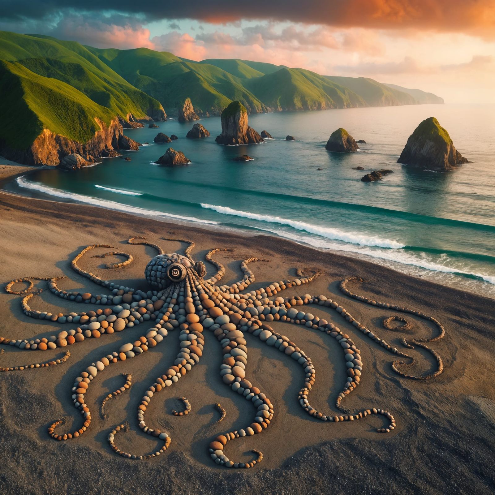 Land art - Kraken