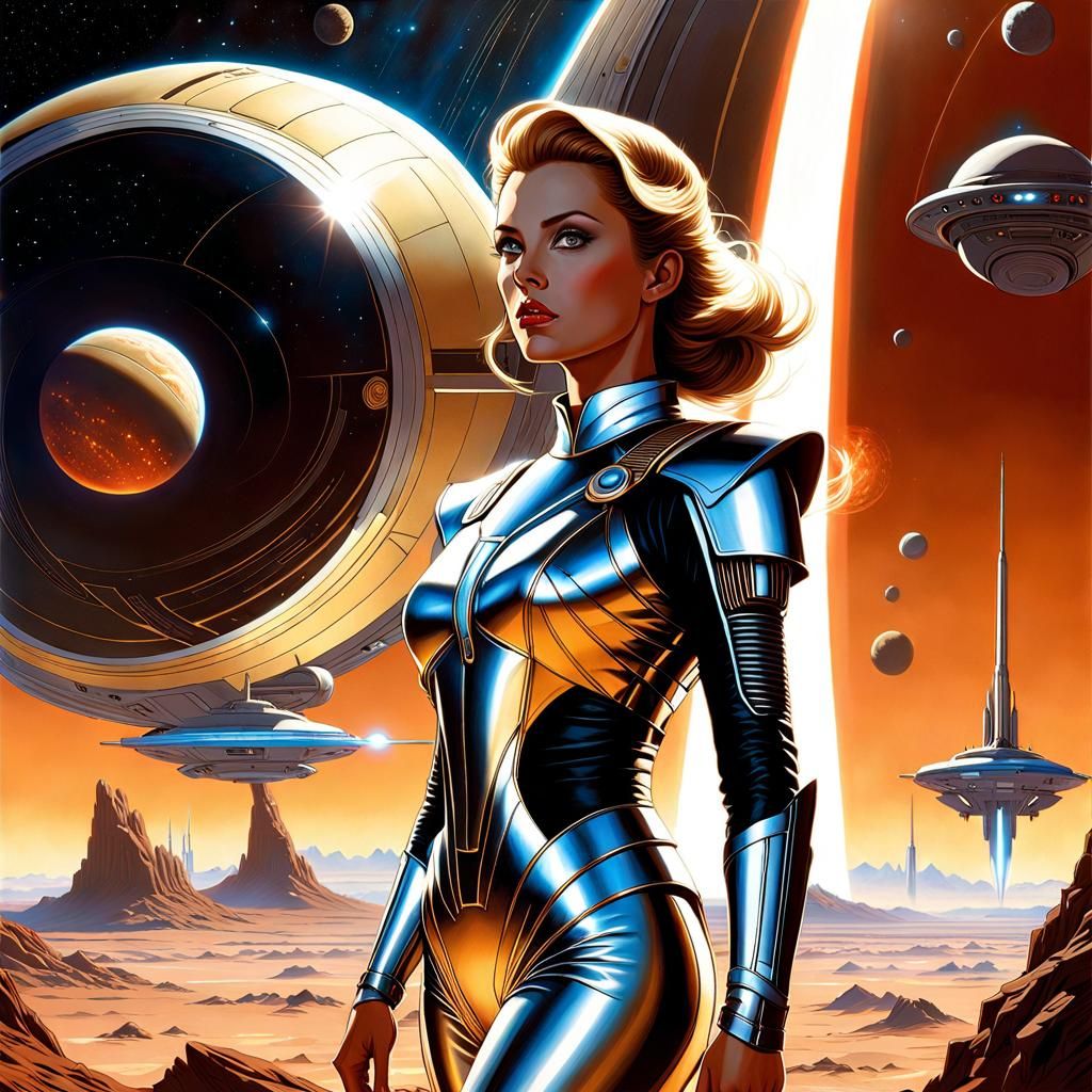 Space opera heroine - AI Generated Artwork - NightCafe Creator