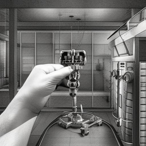an image that conveys AI in an old fashioned way