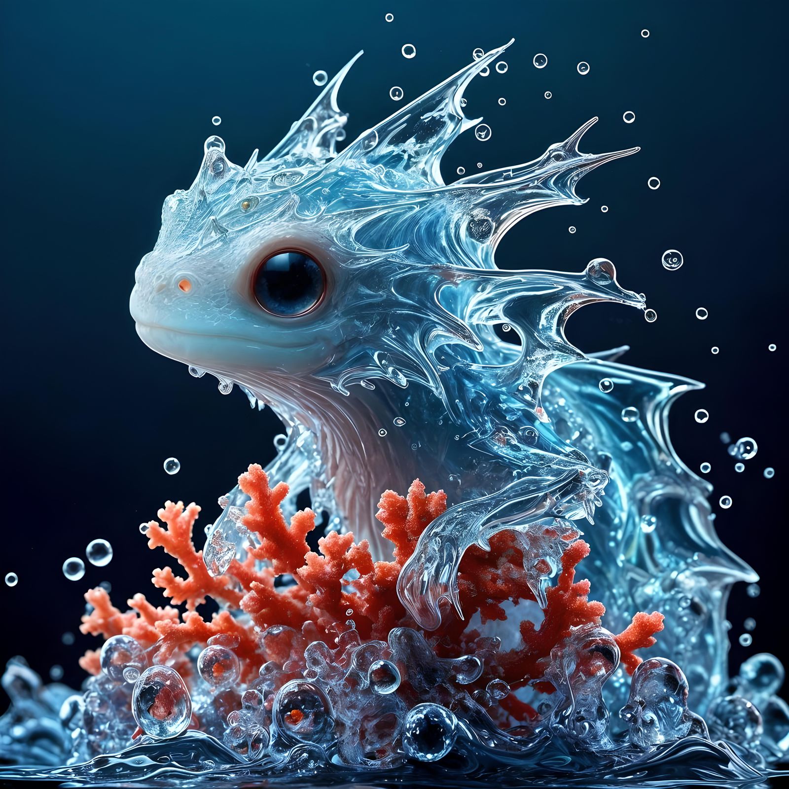 Dragon made of Water & Coral