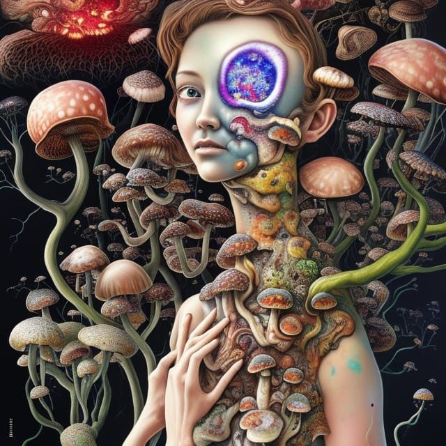 Fungi Girl 4537 - AI Generated Artwork - NightCafe Creator