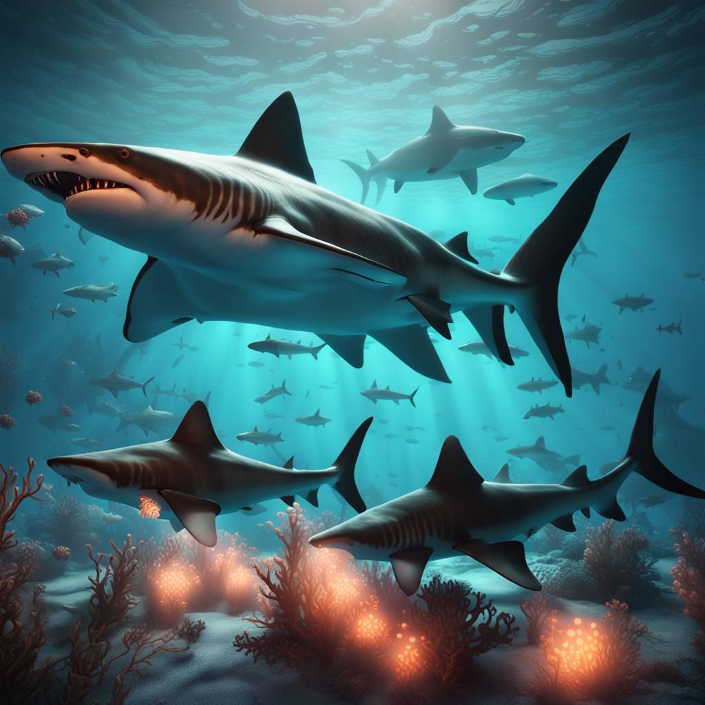 Shark Haunting - AI Generated Artwork - NightCafe Creator