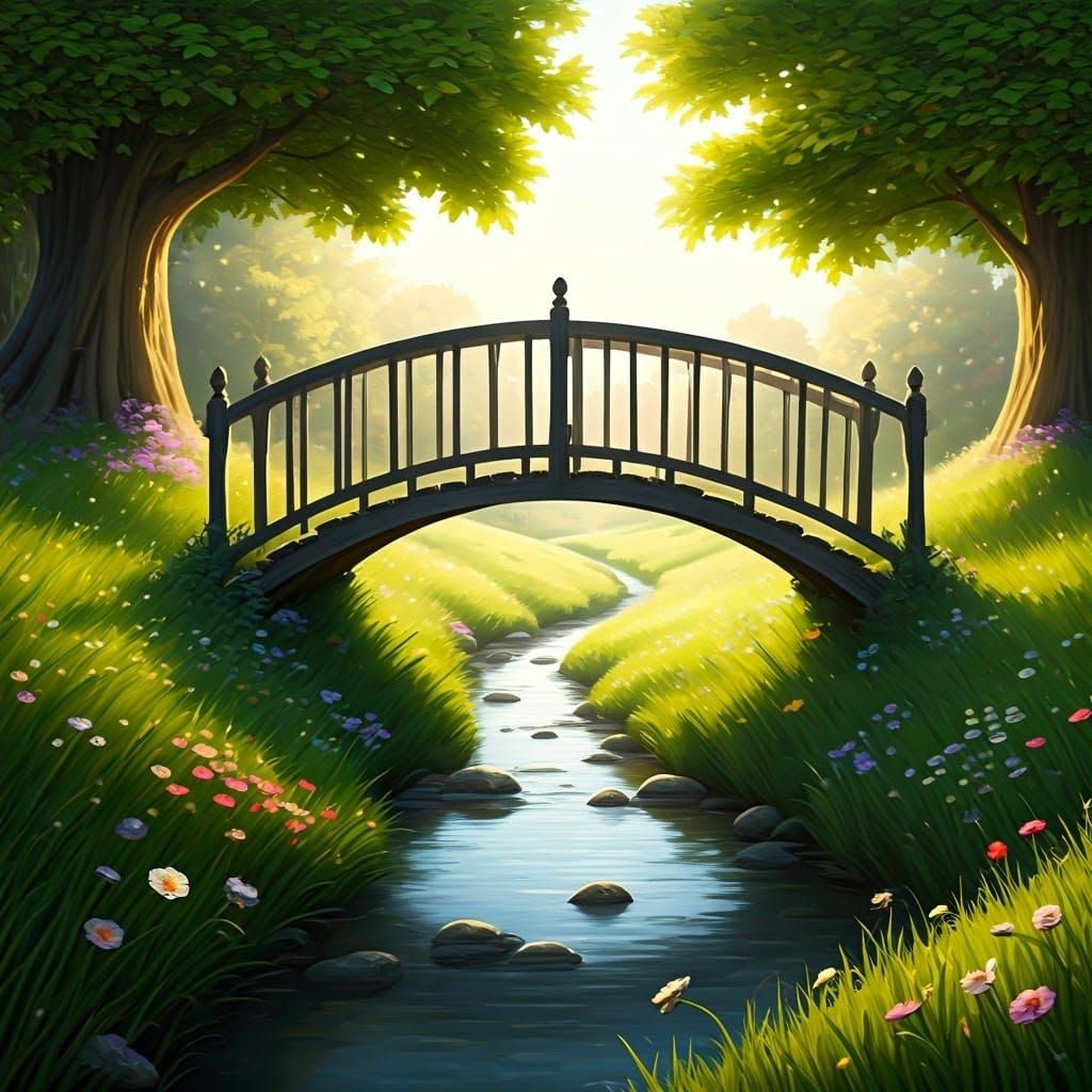 Enchanted Bridge over Babbling Brook