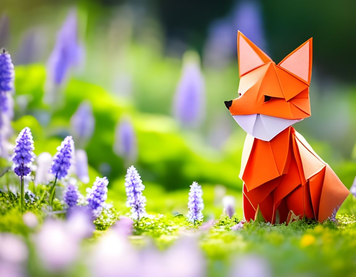Origami fox  by @Katha