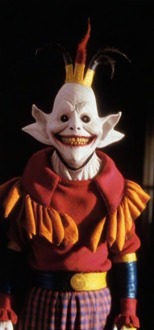 Very creepy distorted face fooglie creature resembling donna...