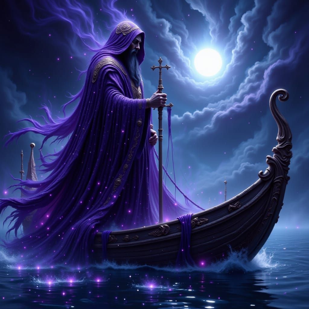 Chaotos The Ferryman In Royal Purple