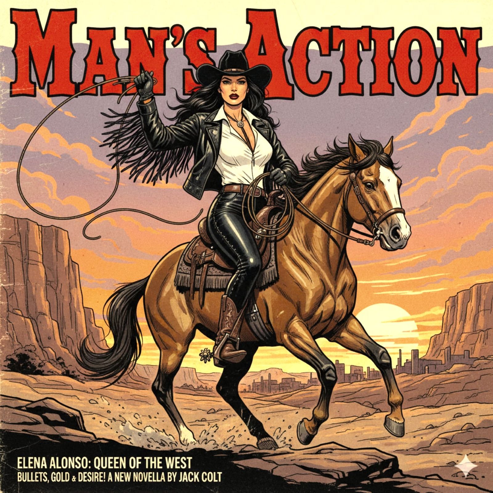 Elena Alonso Rides Again! Pulp Cover