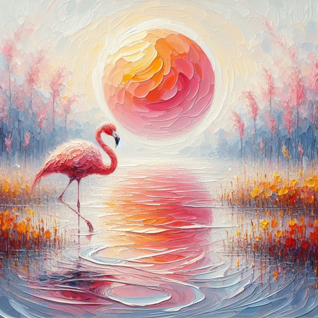 Flamingo impasto