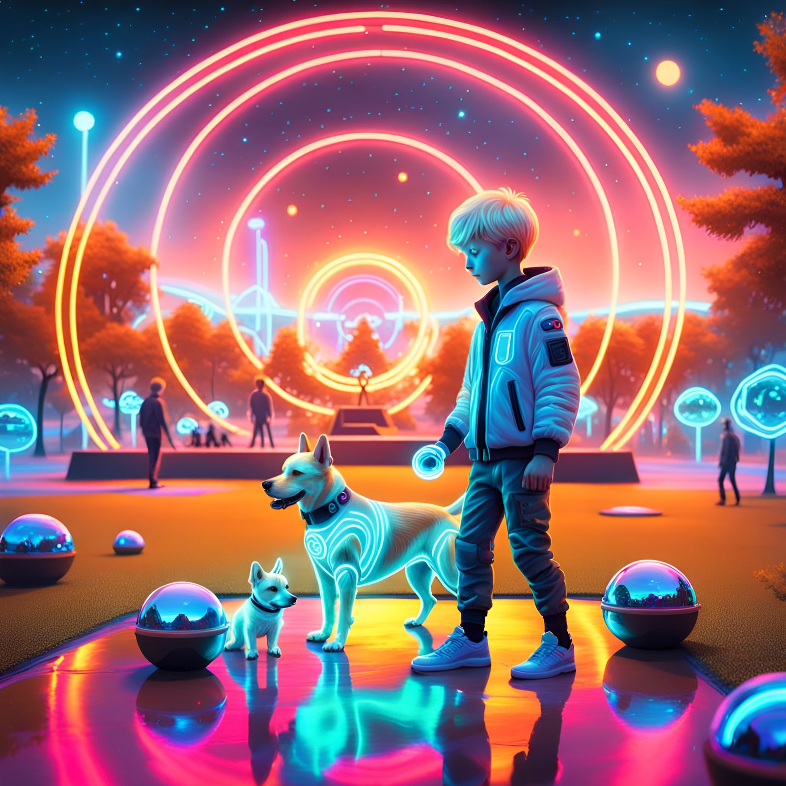 Futuristic Dog Park  by @Holy Hearted Fool For Love
