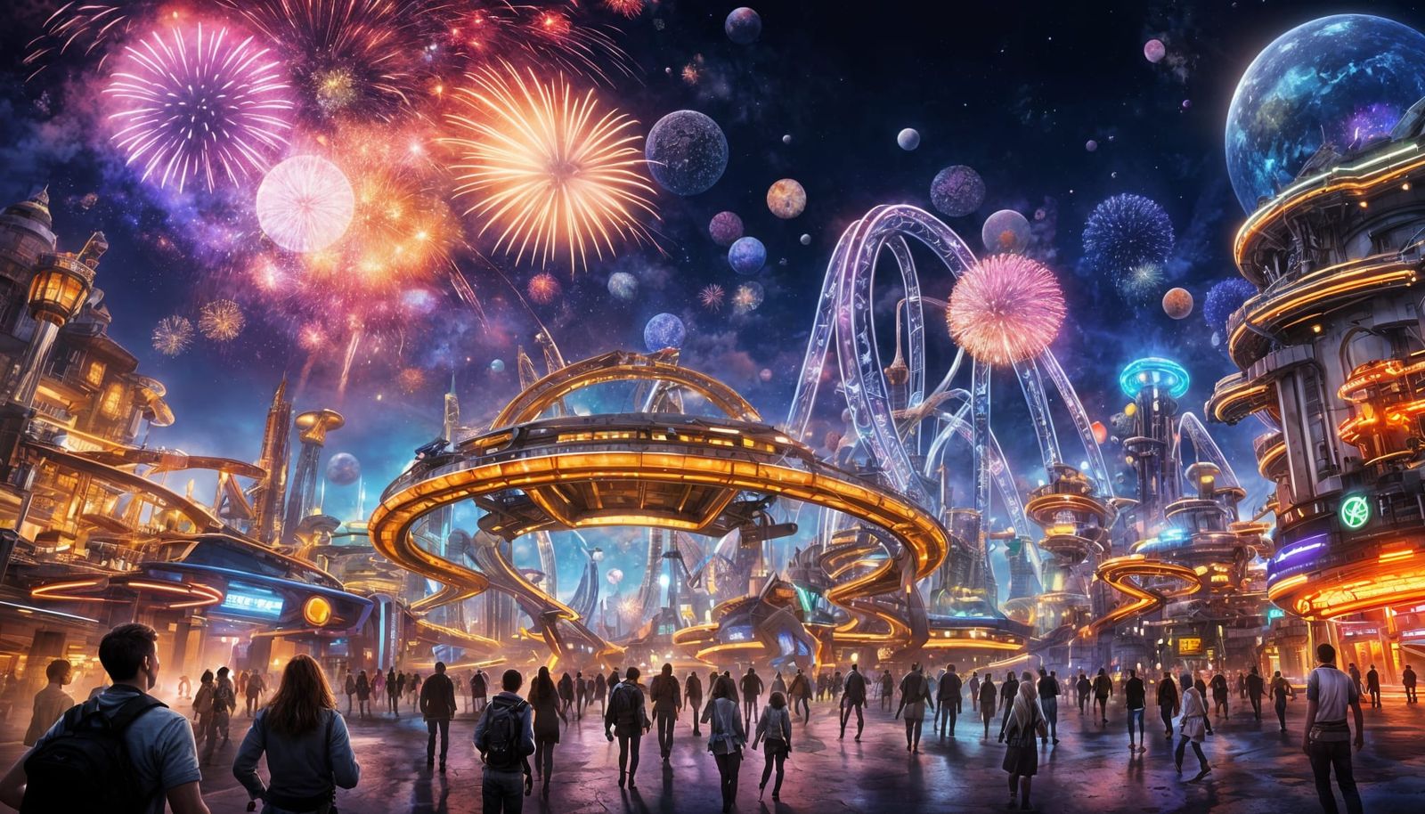 2359: A space odyssey of fun where every ride is literally "out of this world"  by @Fiona Etkin 1974 