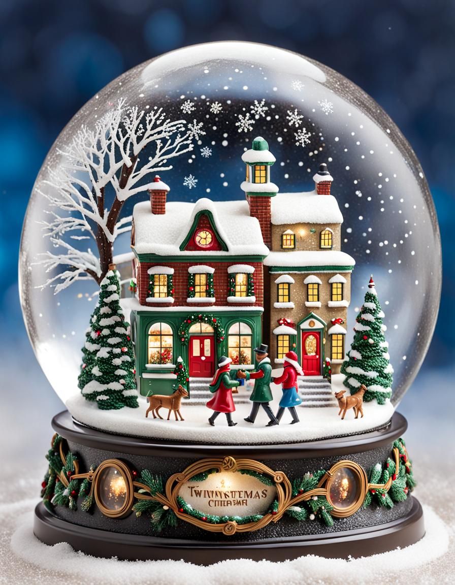 A charming snow globe