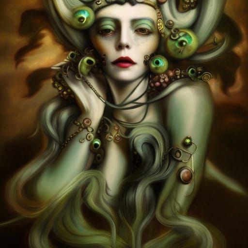 Steampunk Medusa 2 - AI Generated Artwork - NightCafe Creator