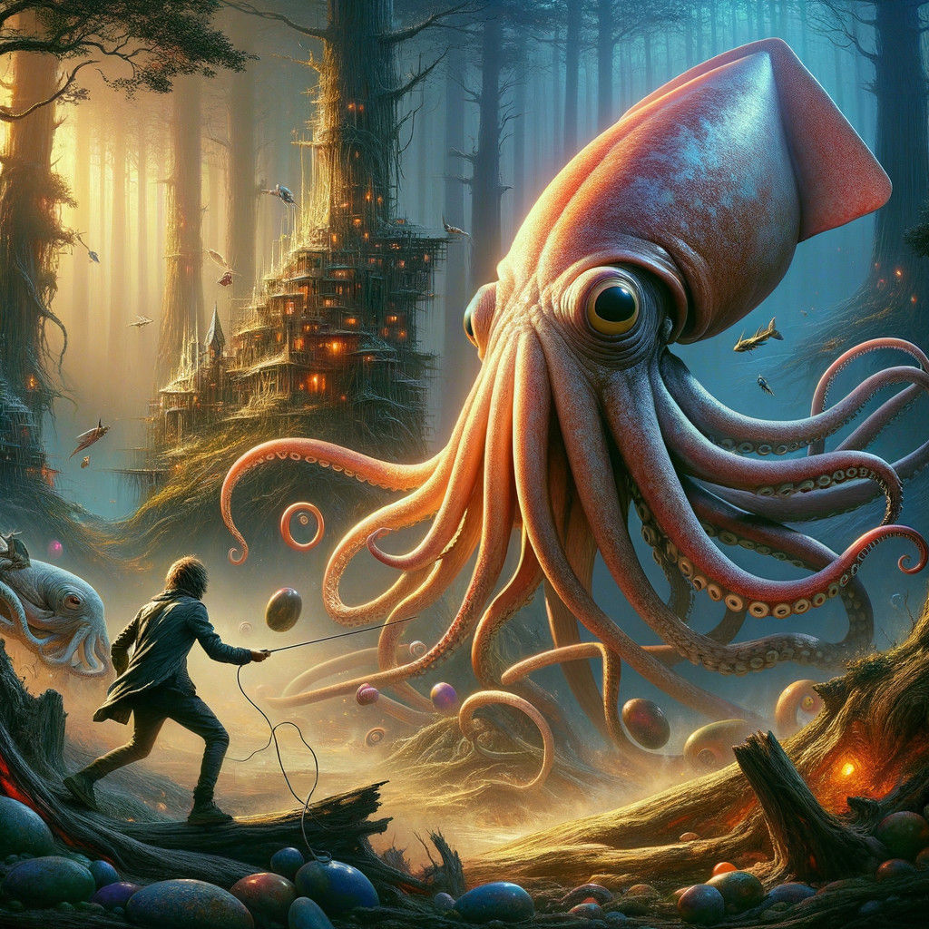 trying to tame a squid