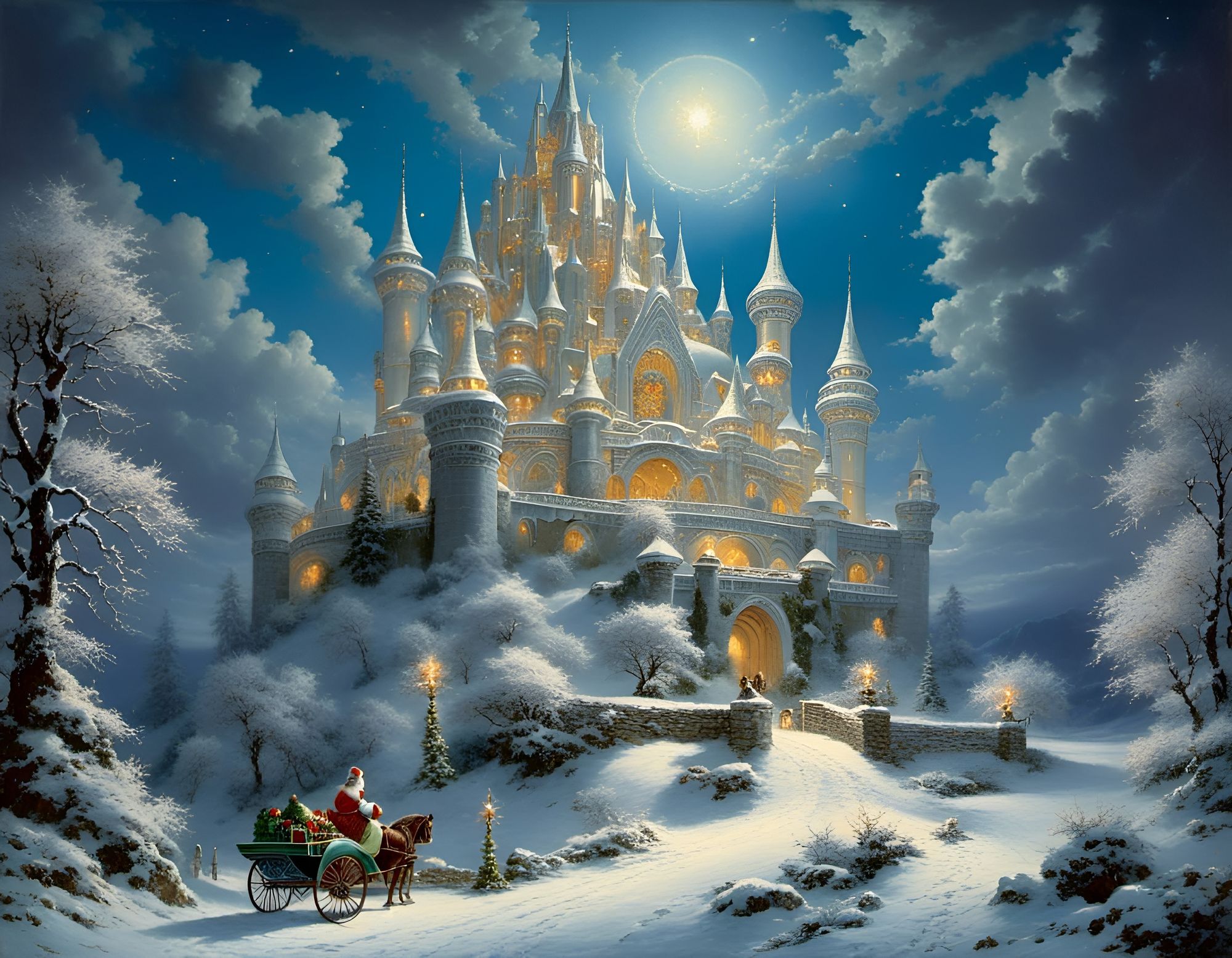 Lemax Christmas Lemax Santa's Rooftop Bash, With 4.5v