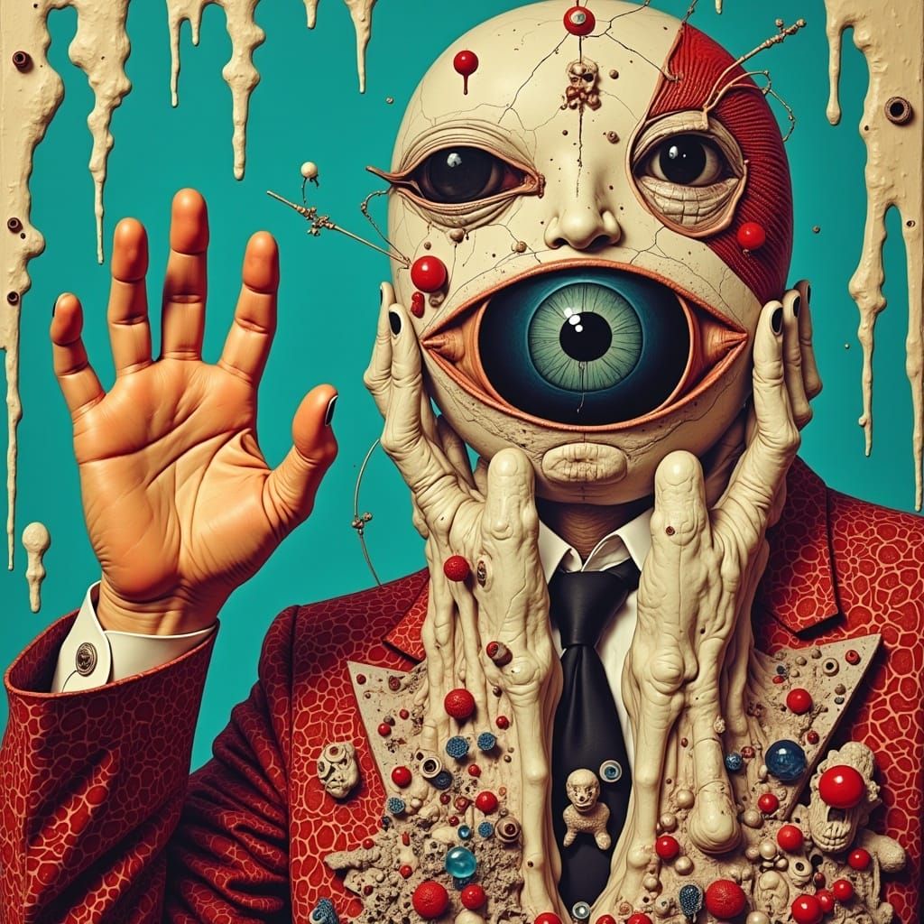 Surrealist Masterpiece in Non-Euclidean Space