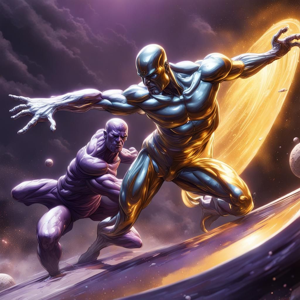 Thanos And Silver Surfer Ai Generated Artwork Nightcafe Creator