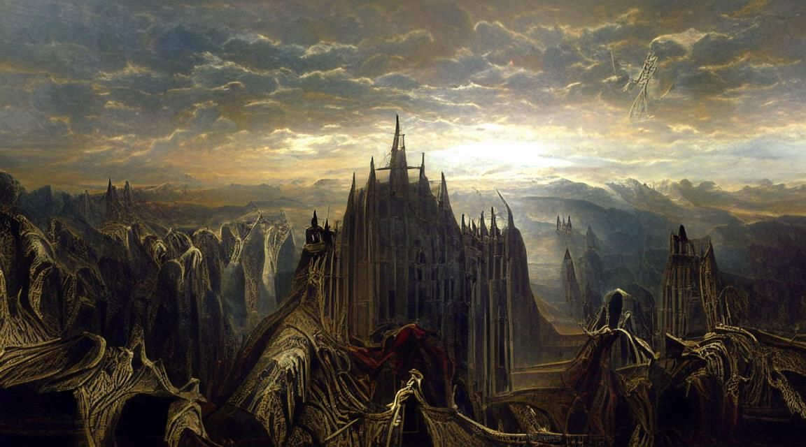 Anor Londo by Gustave Doré - AI Generated Artwork - NightCafe Creator