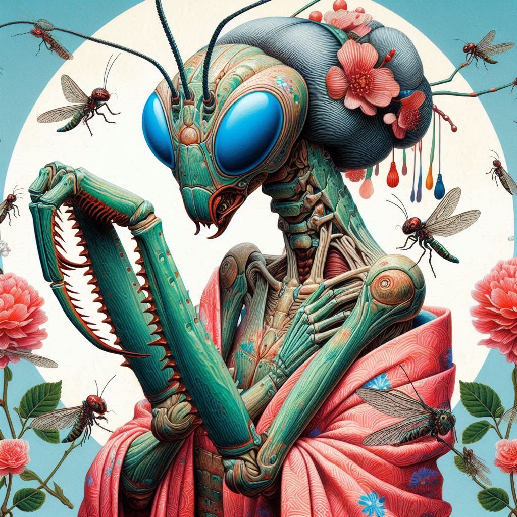 Japanese pop praying mantis